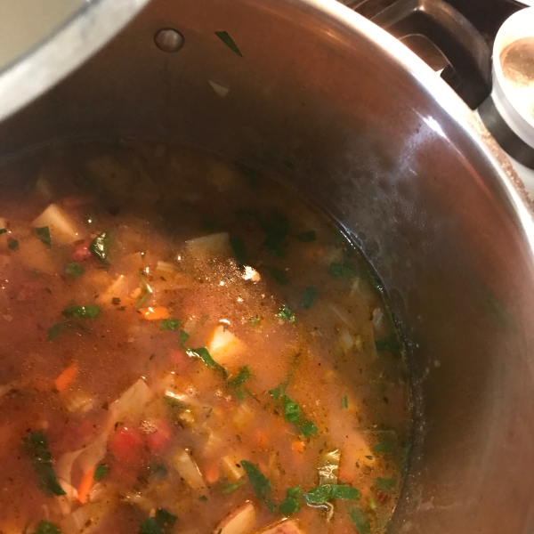 Savory Kale, Cannellini Bean, and Potato Soup