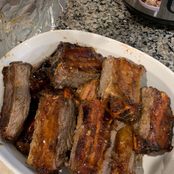 Spicy Honey-Mustard Glazed Pork Ribs