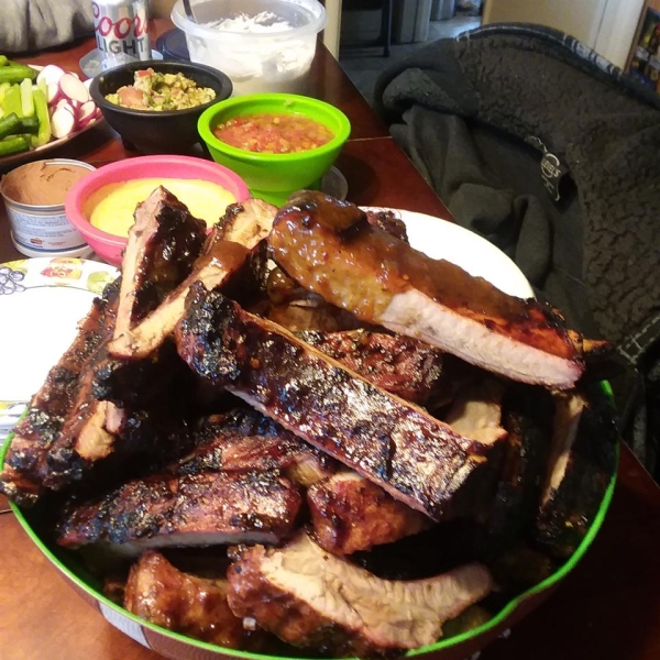 Spicy Honey-Mustard Glazed Pork Ribs