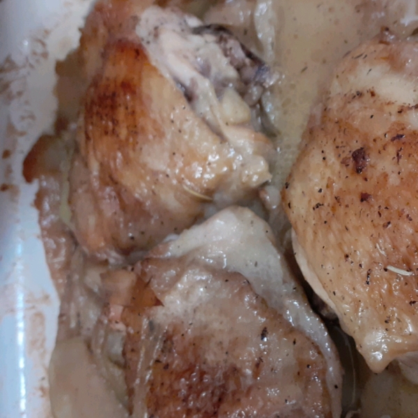 Baked Chicken Thighs with Apples and Onions