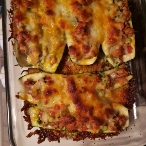 Taco-Stuffed Zucchini Boats