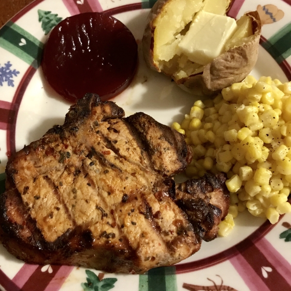 Fabienne's Grilled Center Cut Pork Chops