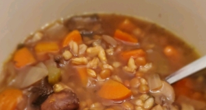 Barley, Lentil and Mushroom Soup