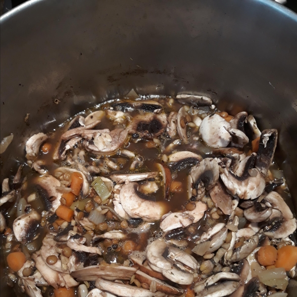 Barley, Lentil and Mushroom Soup