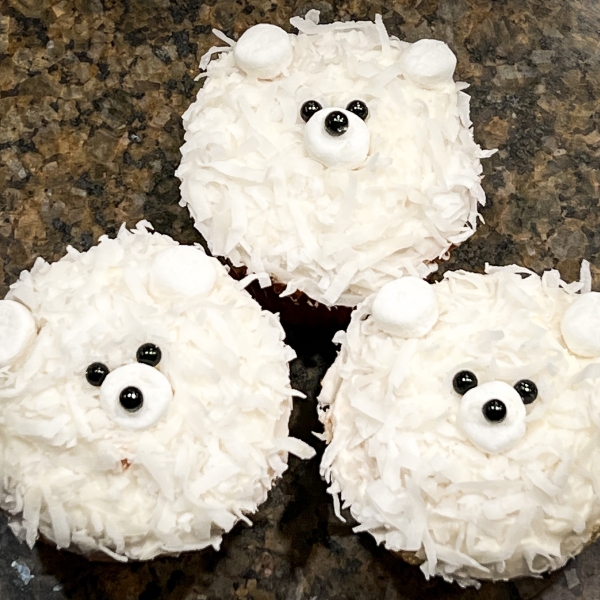 Easy Polar Bear Cupcakes