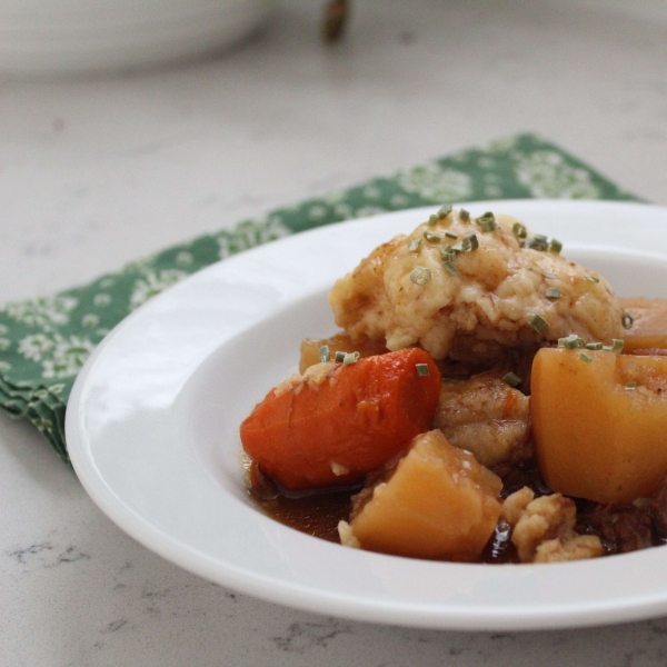 Mom's Hearty Beef Stew with Dumplings