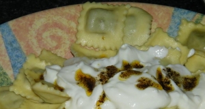 Manti (Turkish 'Ravioli' with Yogurt Sauce)