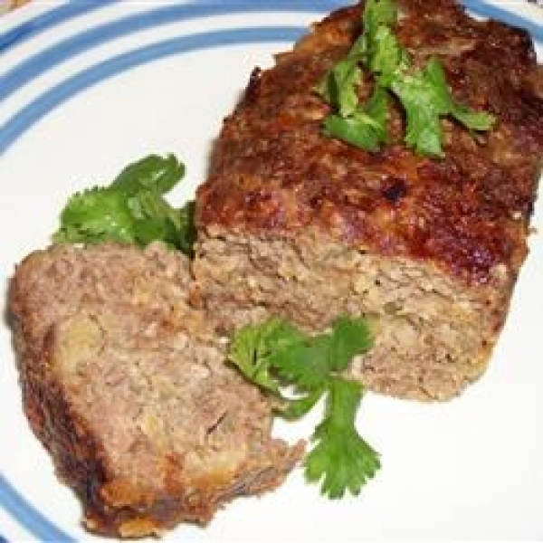 Cheesy Apple and Oat Meatloaf