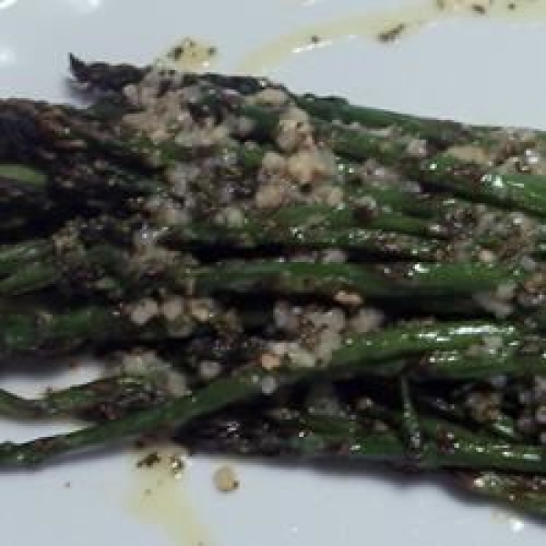 Broiled Asparagus with Lemon Tarragon Dressing