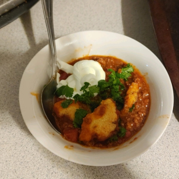 Firehouse Chili and Cornbread Casserole