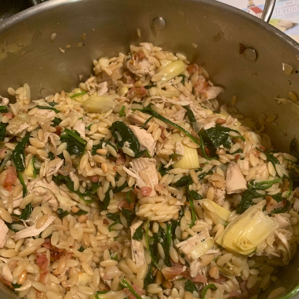 Orzo with Chicken and Artichokes