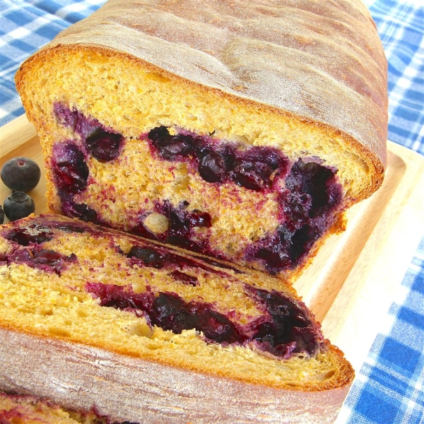 Blueberry Anadama Bread