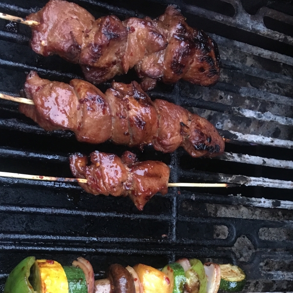 Fiery Pork Skewers