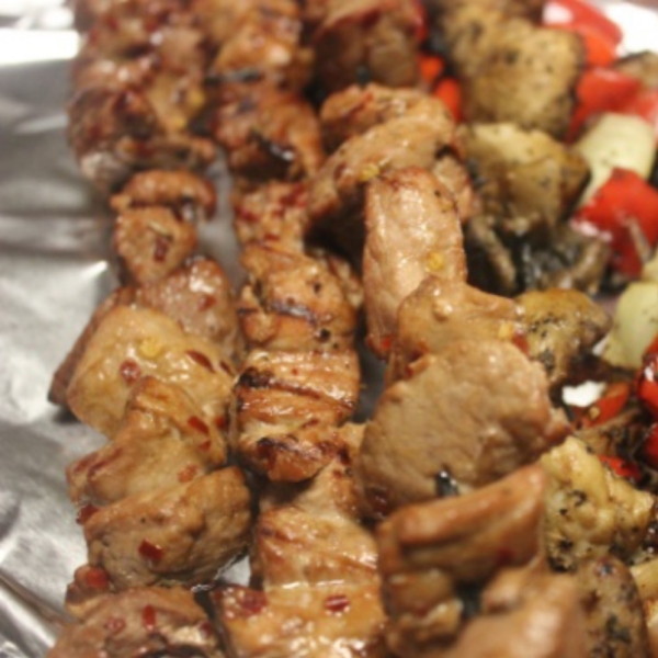 Fiery Pork Skewers