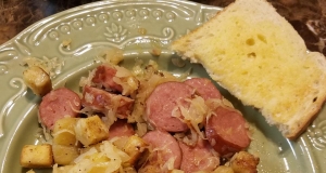 Knoephla, Potatoes and Sauerkraut