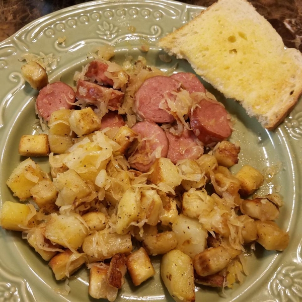 Knoephla, Potatoes and Sauerkraut