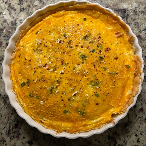 Bacon, Cheese, and Caramelized Onion Quiche