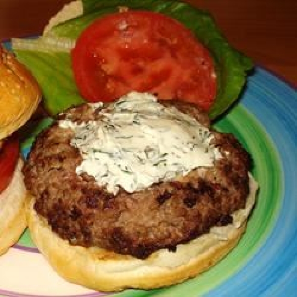 Summer Feta Burger with Gourmet Cheese Spread