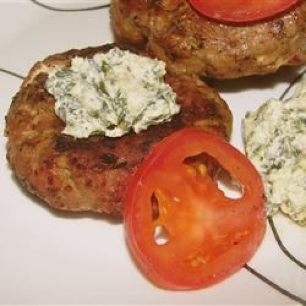 Summer Feta Burger with Gourmet Cheese Spread