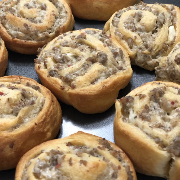 Sausage and Cream Cheese Pinwheels