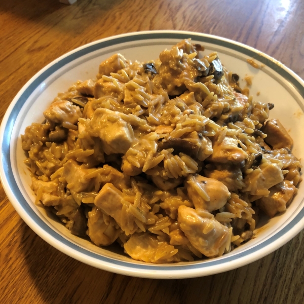 Creamy Boursin® Orzo with Chicken and Mushrooms