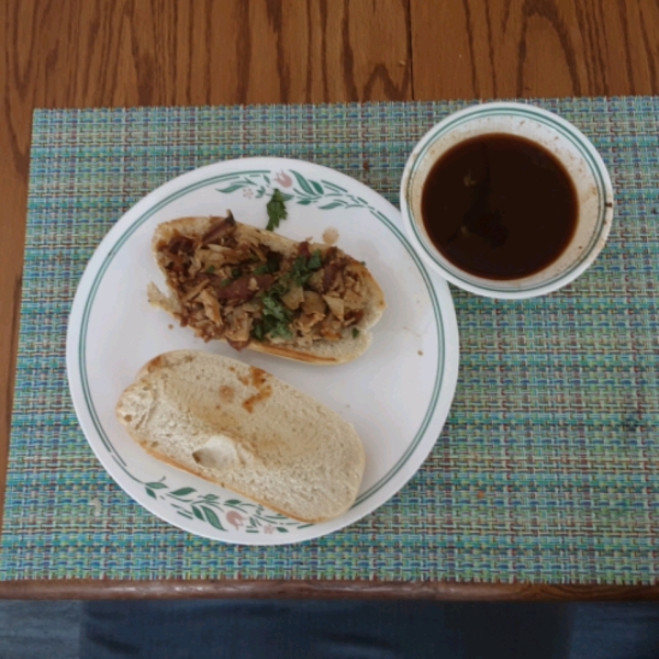 Drowned Beef Sandwich with Chipotle Sauce (Torta Ahogada)