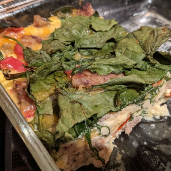 Spinach, Sausage, and Egg Casserole