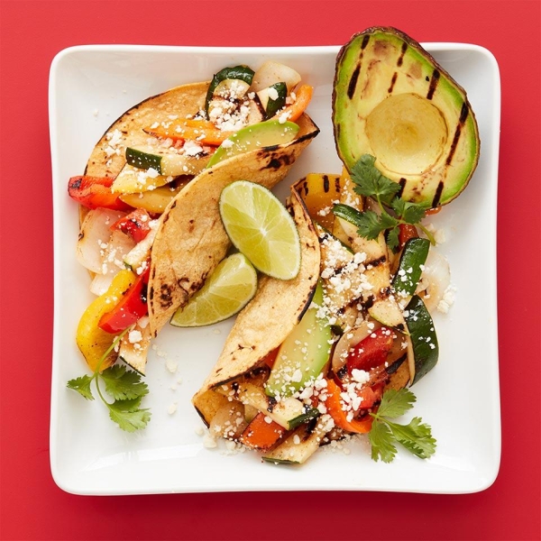 Grilled Avocado and Veggie Tacos