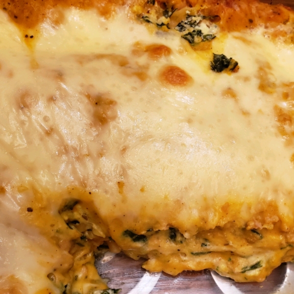 Roasted Butternut Squash and Spinach Lasagna