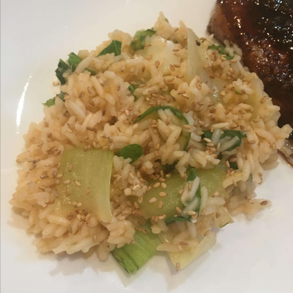 Bok Choy Steamed Rice