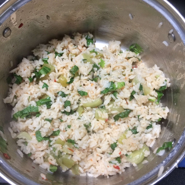 Bok Choy Steamed Rice