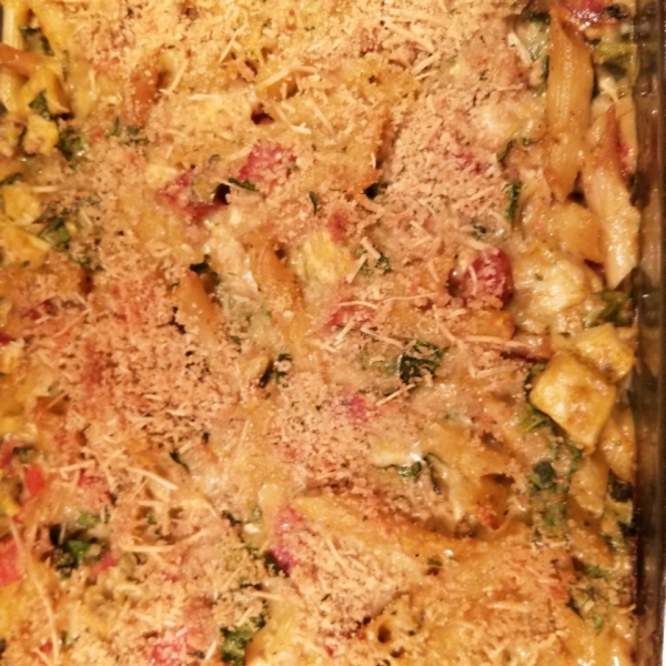 Pesto Chicken Penne Casserole