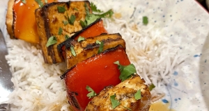 Grilled Tofu Skewers with Sriracha Sauce