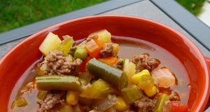 Slow Cooker Ground Beef and Vegetable Soup