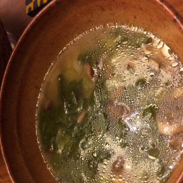 Golden Spinach Mushroom Soup