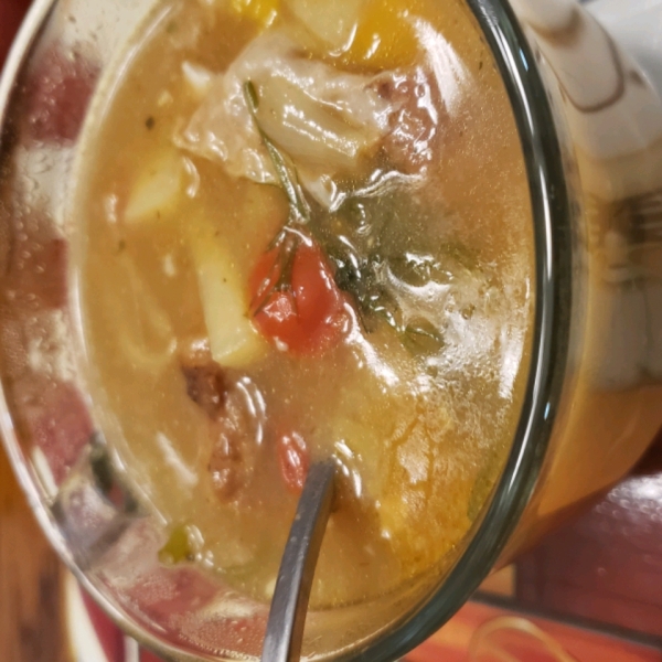 Cabbage, Leek, and Broccoli Soup