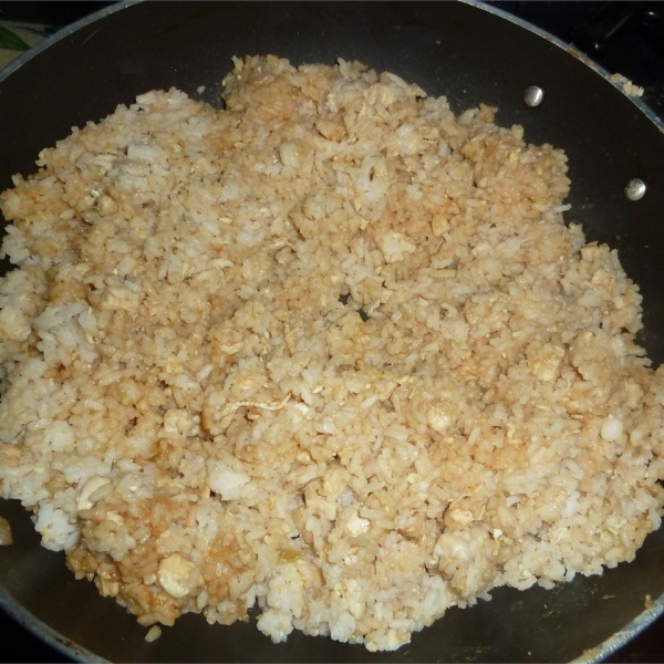 Roasted Garlic Teriyaki Fried Rice with Chicken