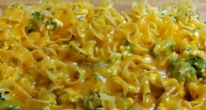 Broccoli Noodles and Cheese Casserole