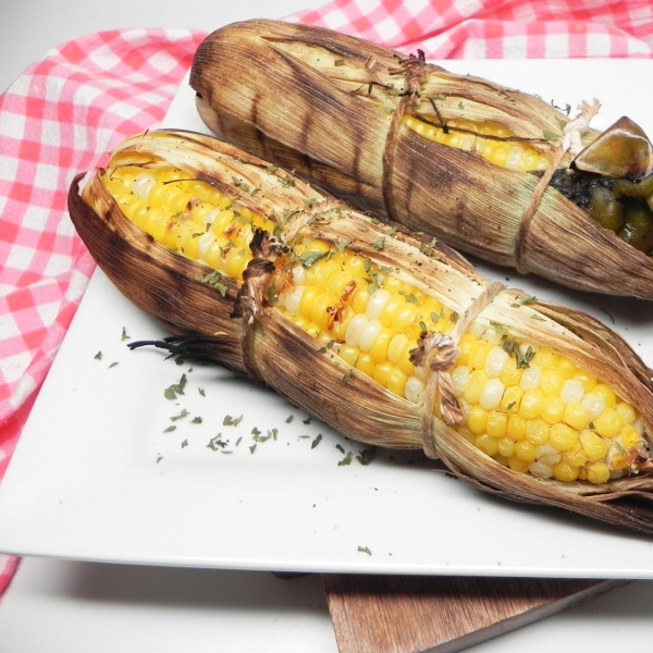 Grilled Corn with Green Chile