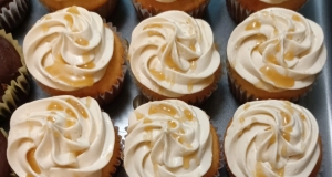 Almond Cupcake with Salted Caramel Buttercream Frosting