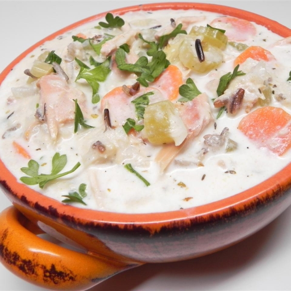 Smoked Turkey Wild Rice Soup