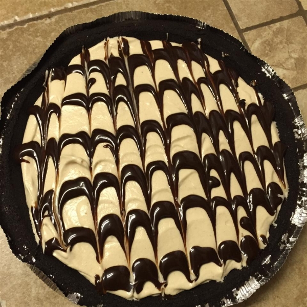 Peanut Butter and Fudge Swirl Pie