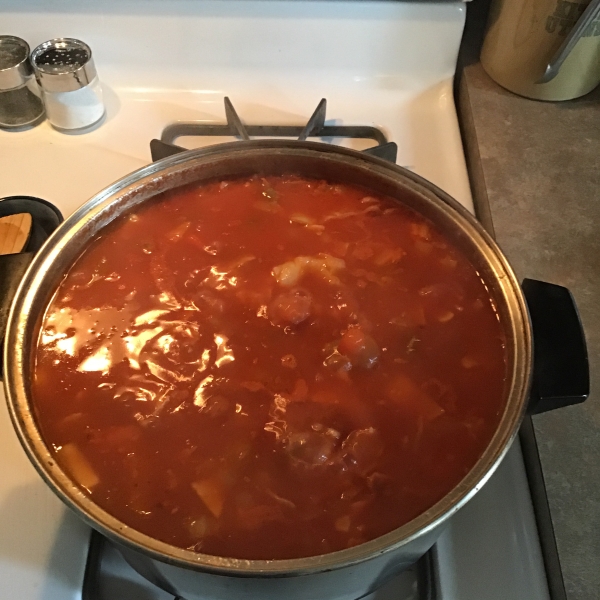 Cabbage and Smoked Sausage Soup