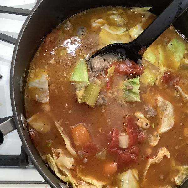 Cabbage and Smoked Sausage Soup