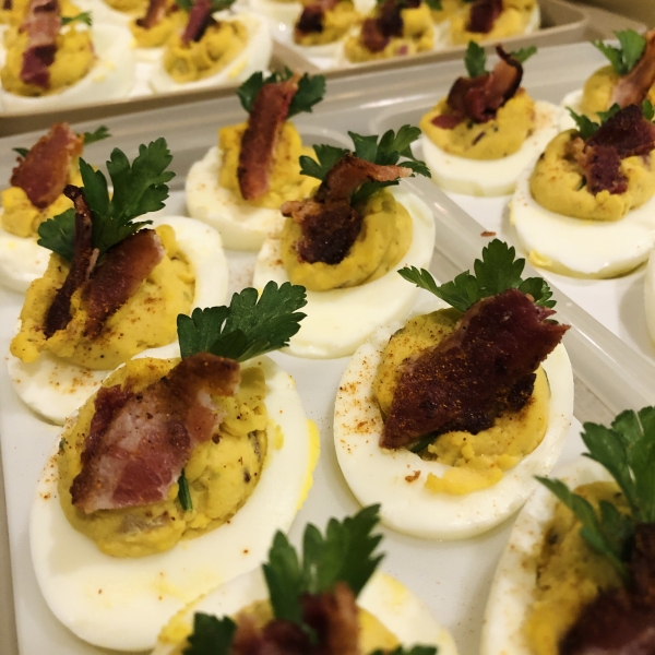 Bacon Balsamic Deviled Eggs