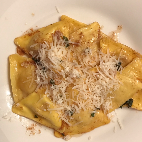 Butternut Squash Ravioli with Sage-Brown Butter Sauce