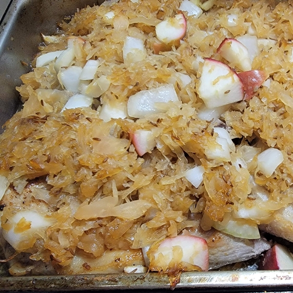 German Pork Chops and Sauerkraut