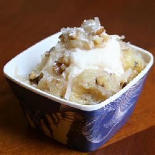 Warm Tropical Banana Ice Cream Topping