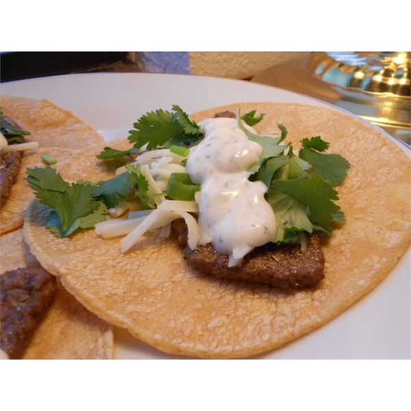 Steak Tacos with Spicy Yogurt Sauce