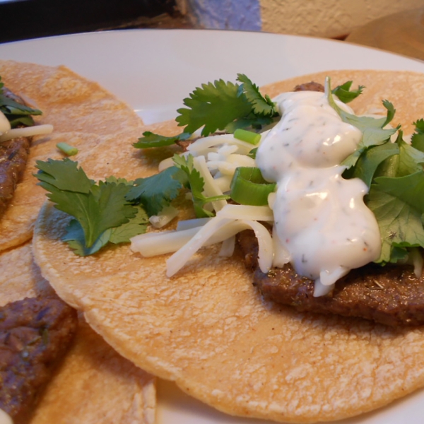 Steak Tacos with Spicy Yogurt Sauce